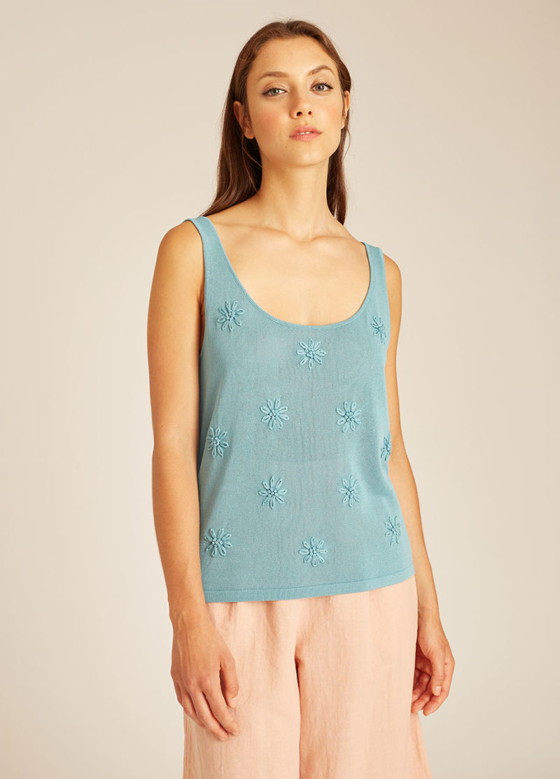 Flowers Tricot top - Imagen 2