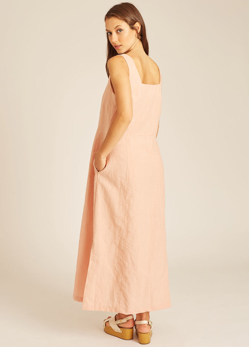 Ramie long dress dusty - Imagen 3