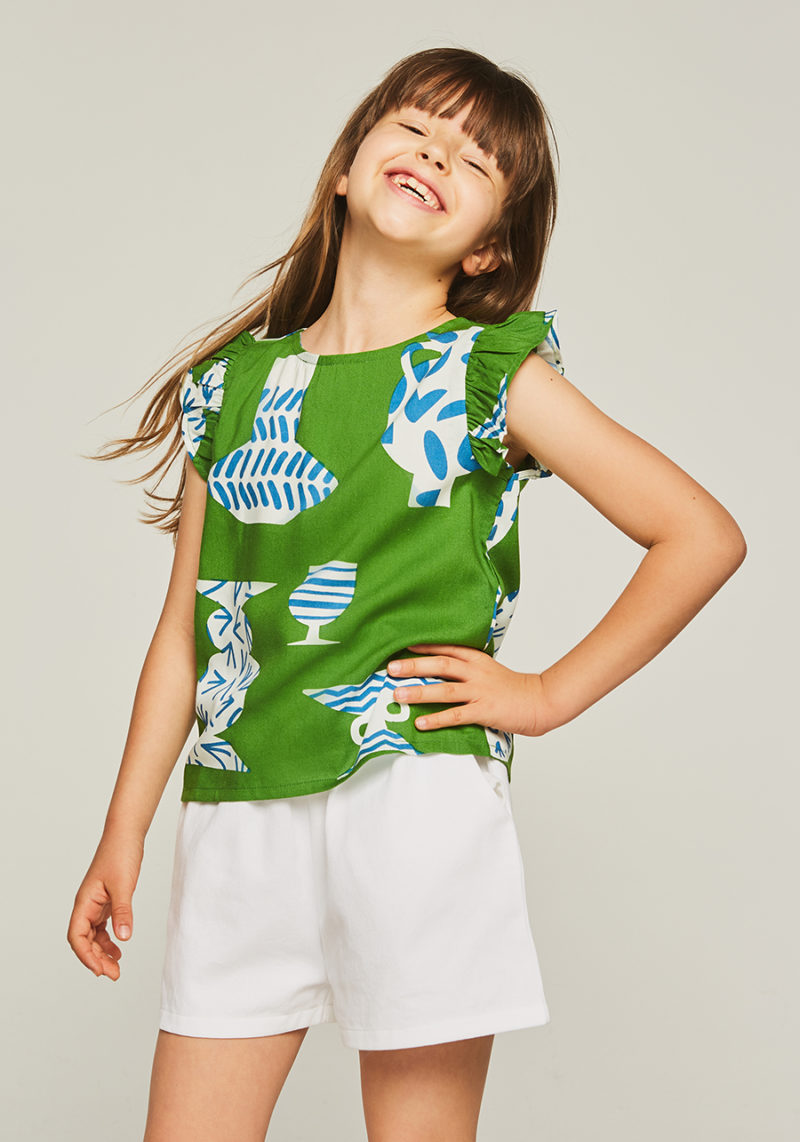 Top niña geométrico