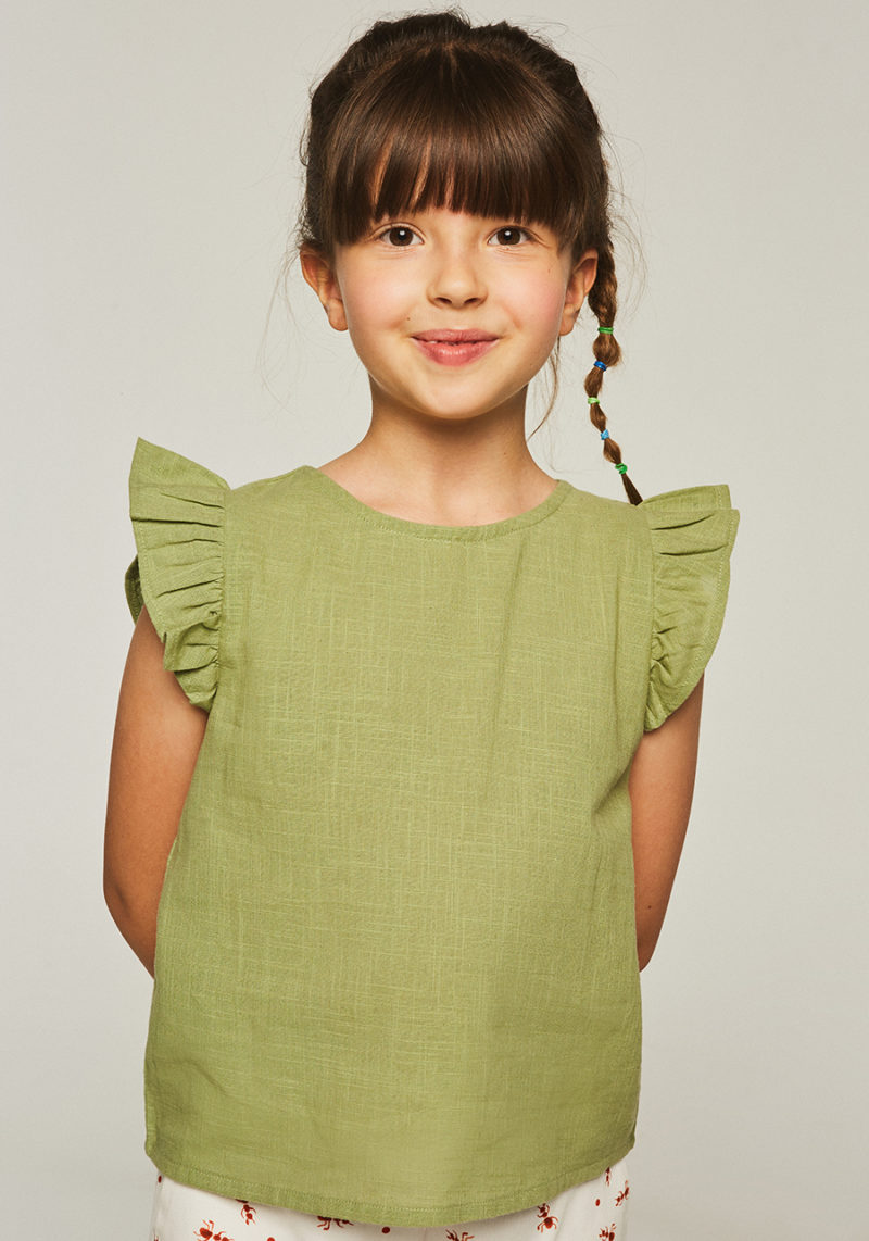 Top niña verde