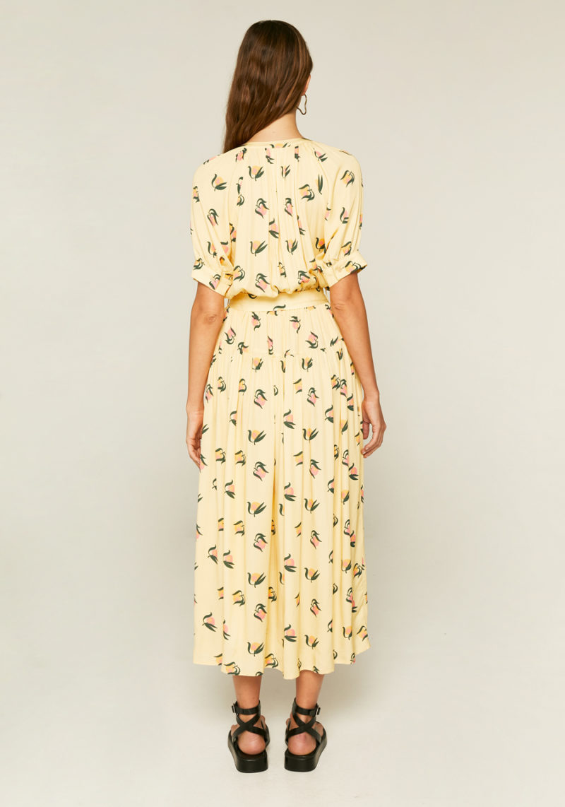Vestido midi melocotón - Imagen 4