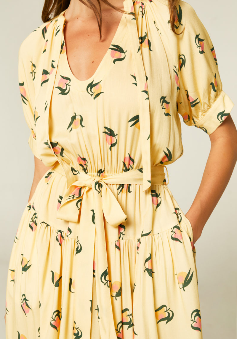 Vestido midi melocotón - Imagen 3