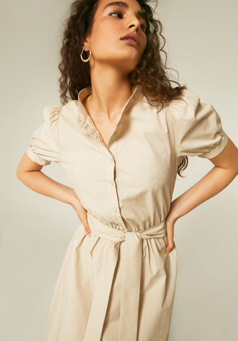Vestido midi camisero