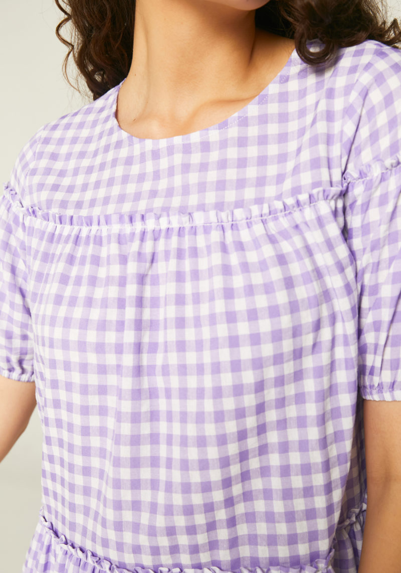 Vestido evasé cuadros. - Imagen 2