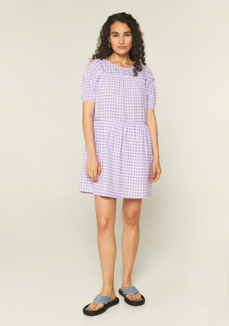 Vestido evasé cuadros. - Imagen 4
