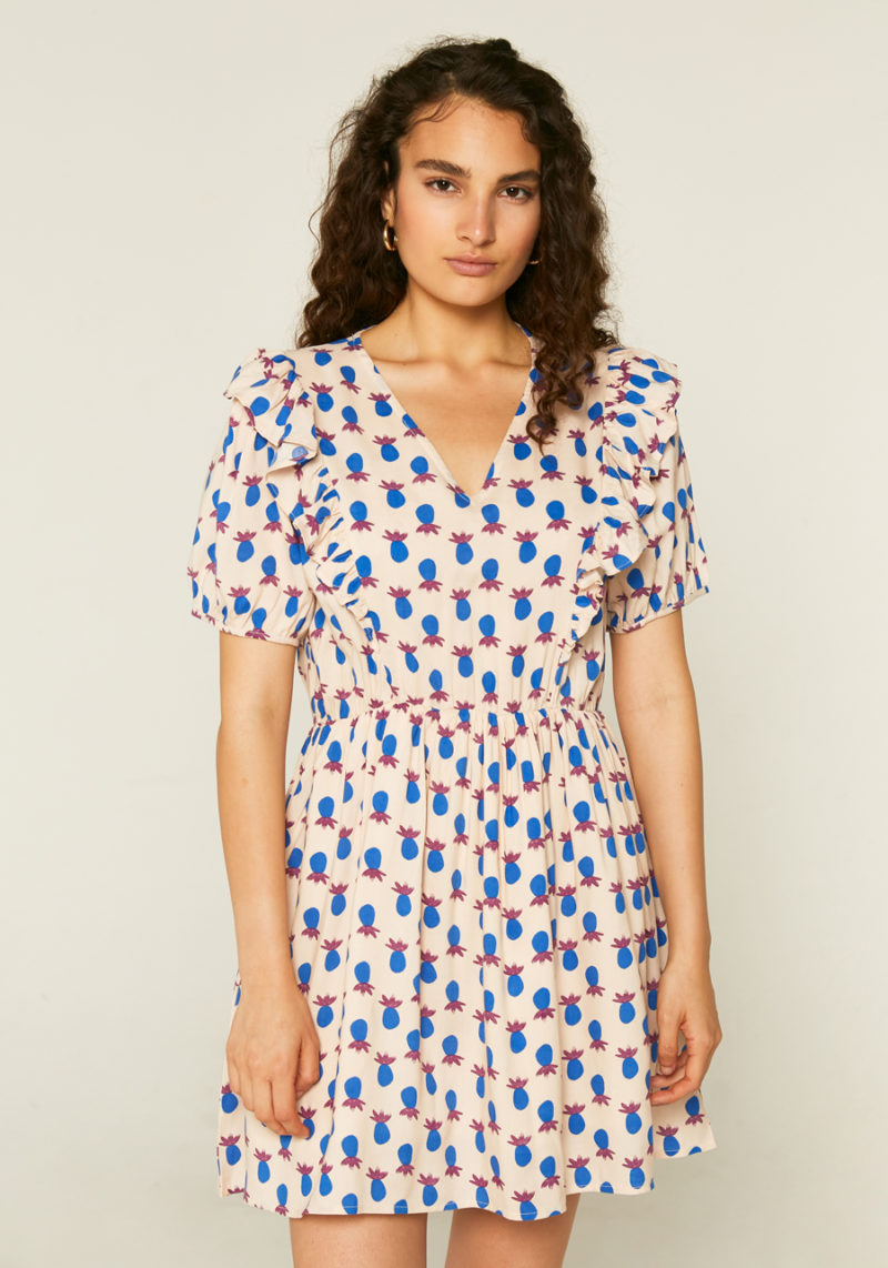 Vestido corto piñas