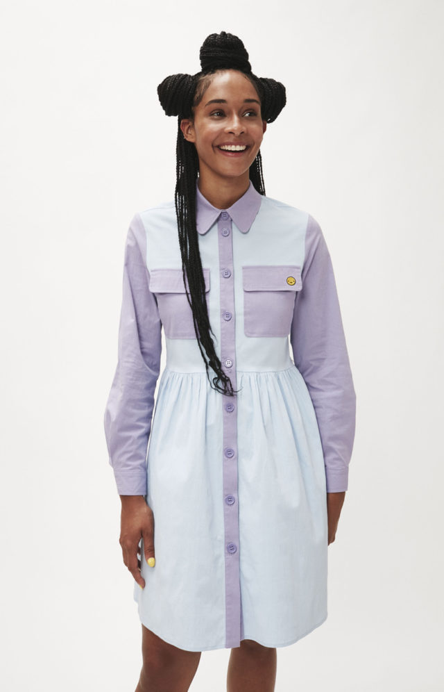 Vestido corto camisero