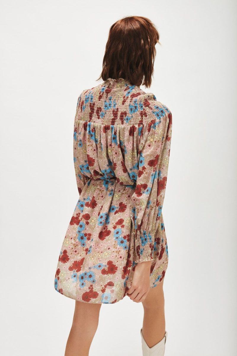 Vestido floral nido de abeja - Imagen 2