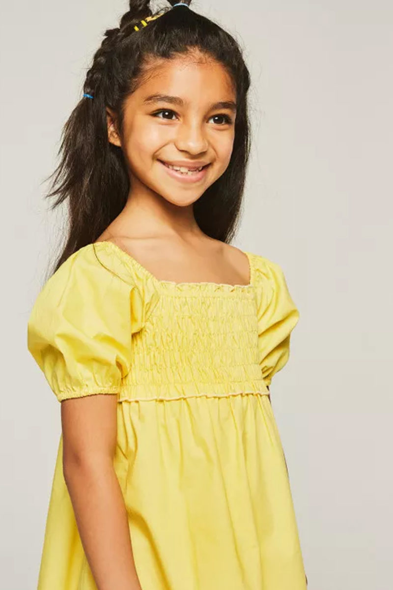 Vestido con nido de abeja