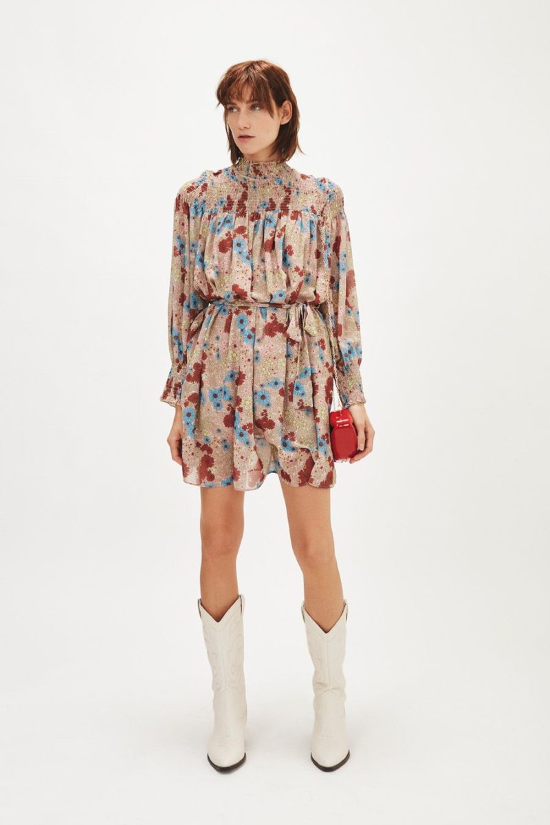 Vestido floral nido de abeja - Imagen 3