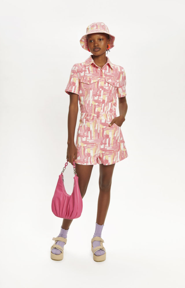 Mono corto denim tie-dye