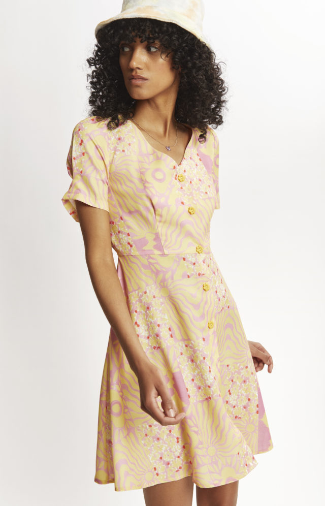 Vestido corto amarillo