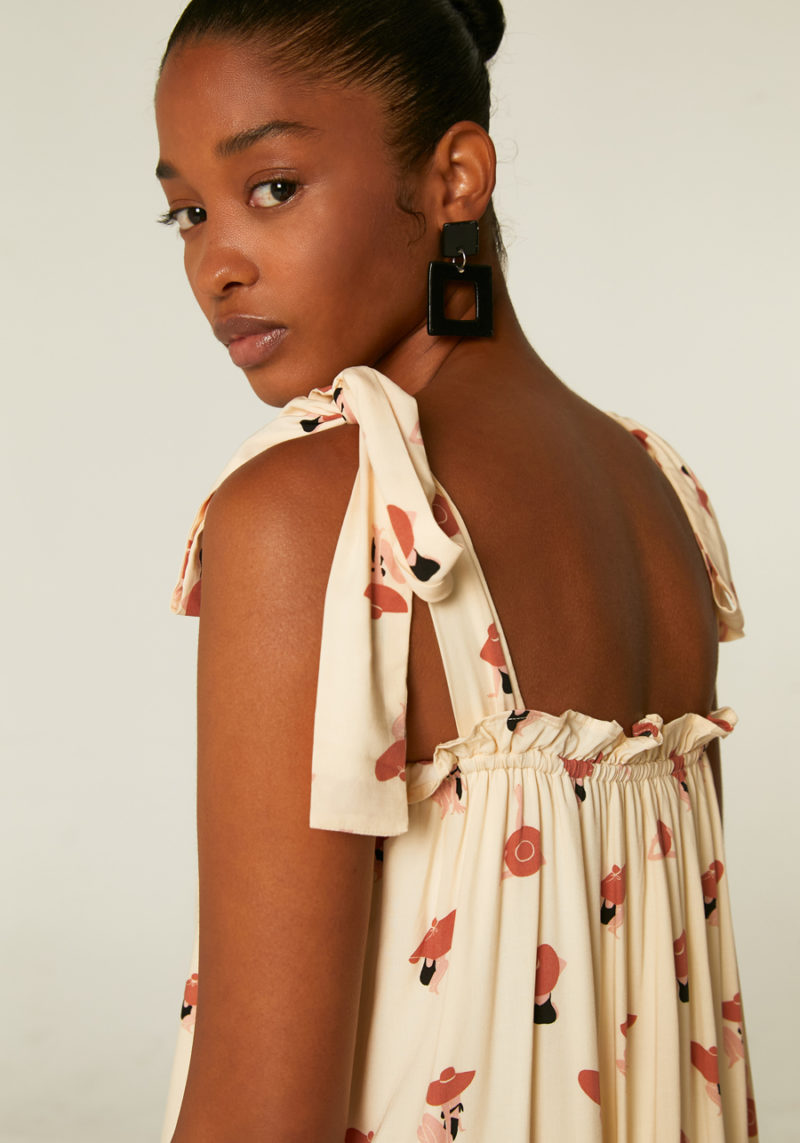 Vestido tirantes pamelas - Imagen 3