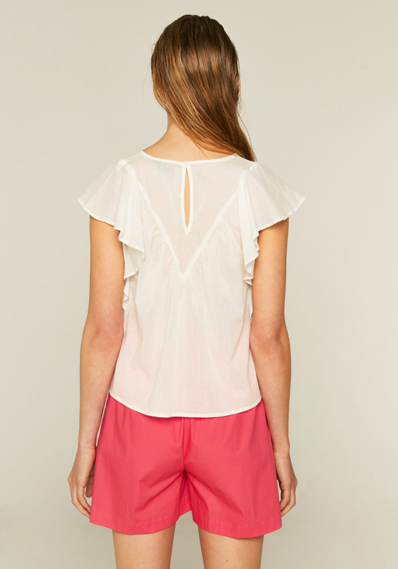 Top volante blanco - Imagen 2