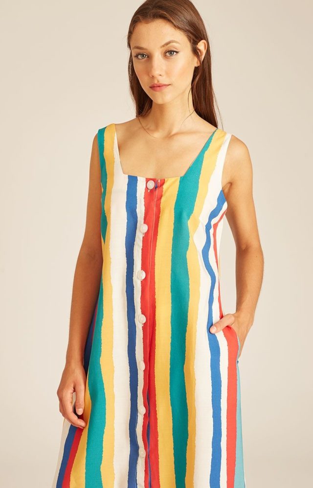 Stripes long dress