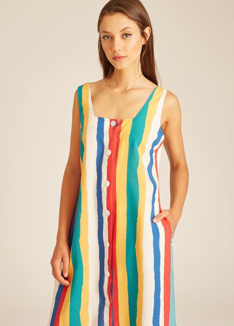 Stripes long dress