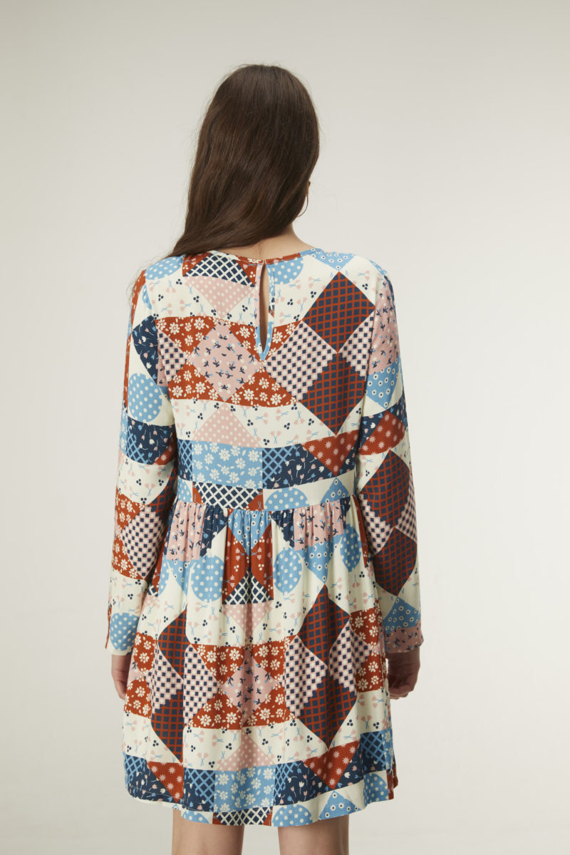 Vestido patchwork corto - Imagen 2