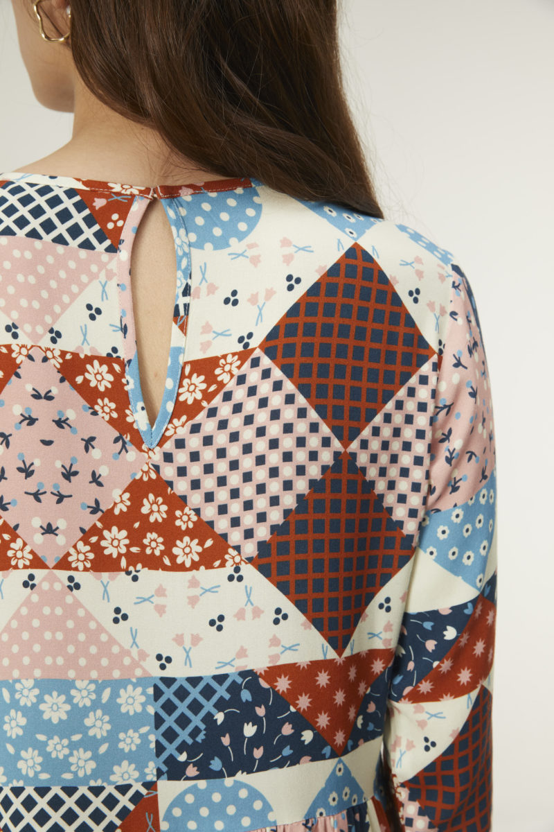 Vestido patchwork corto - Imagen 3