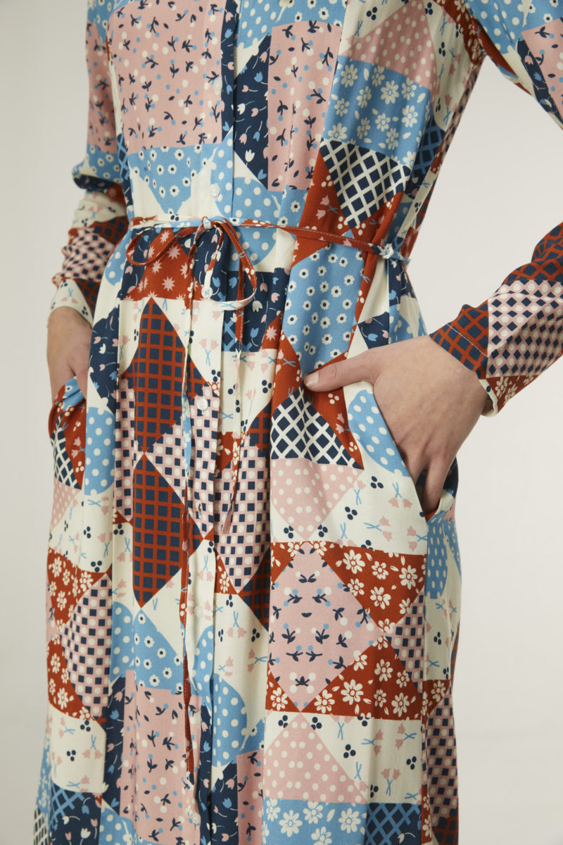 Vestido patchwork midi - Imagen 3