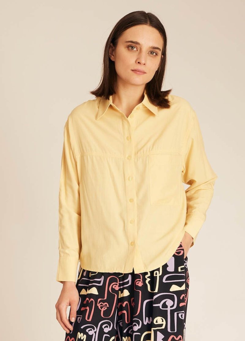 Pockets Silky shirt