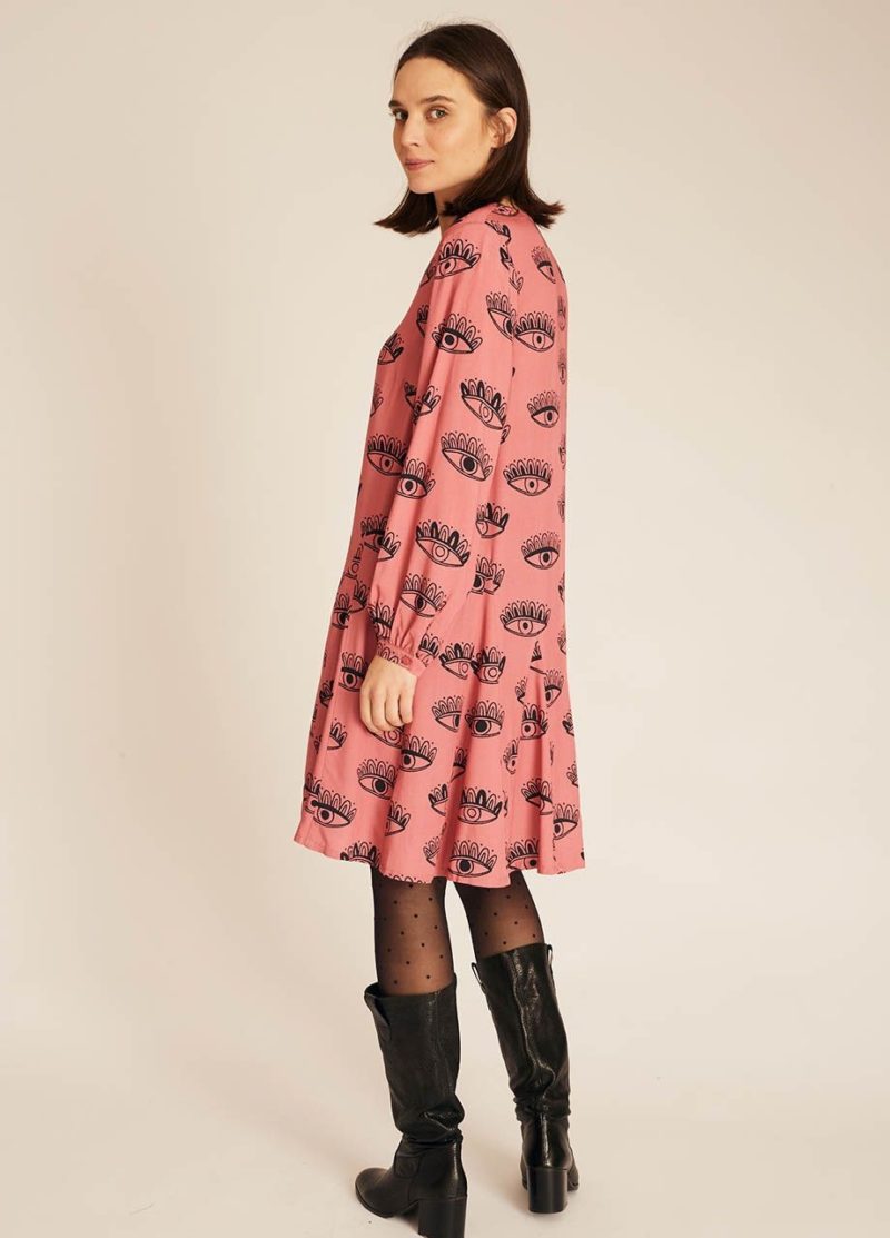 Eyes print wide dress - Imagen 2