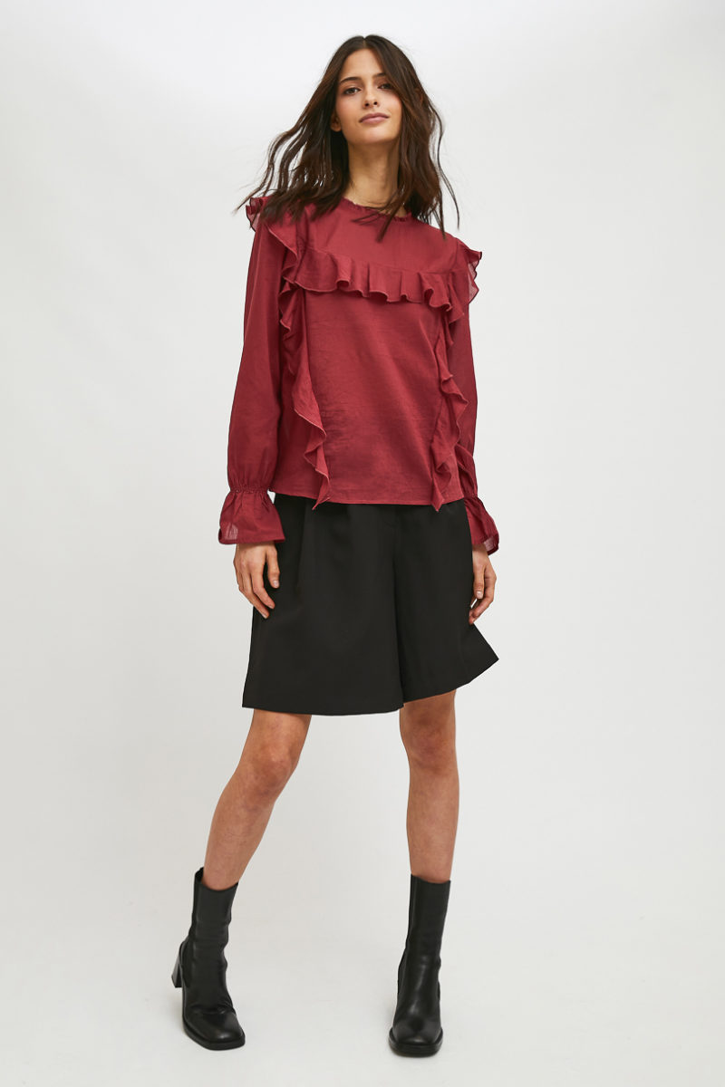 Blusa burdeos - Imagen 3