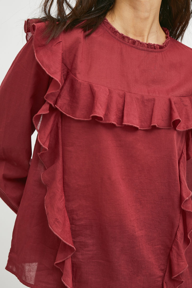 Blusa burdeos - Imagen 4
