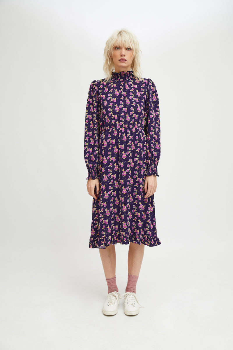 Vestido midi cerezas