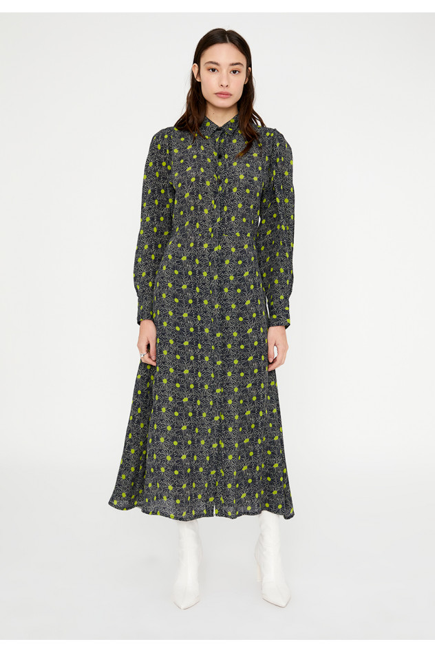 Vestido midi margaritas