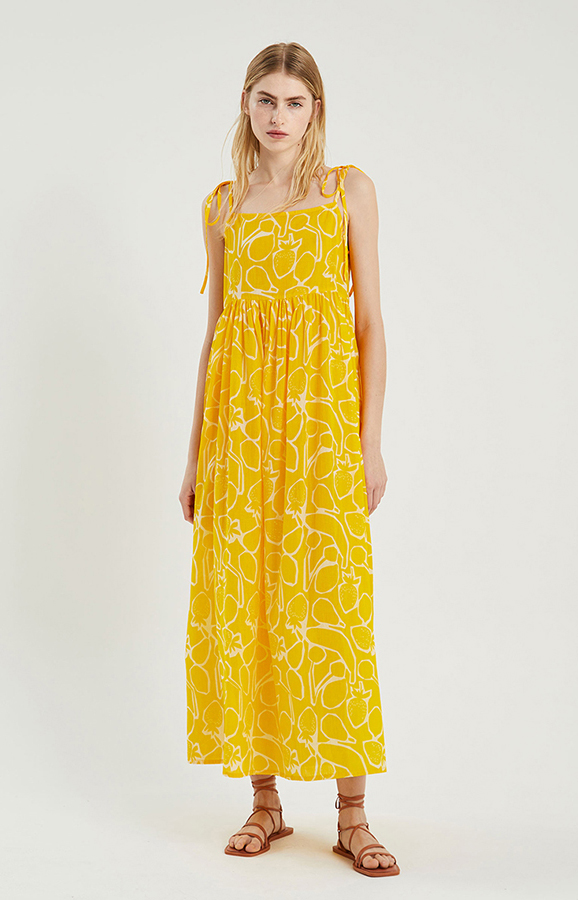Vestido largo frutas