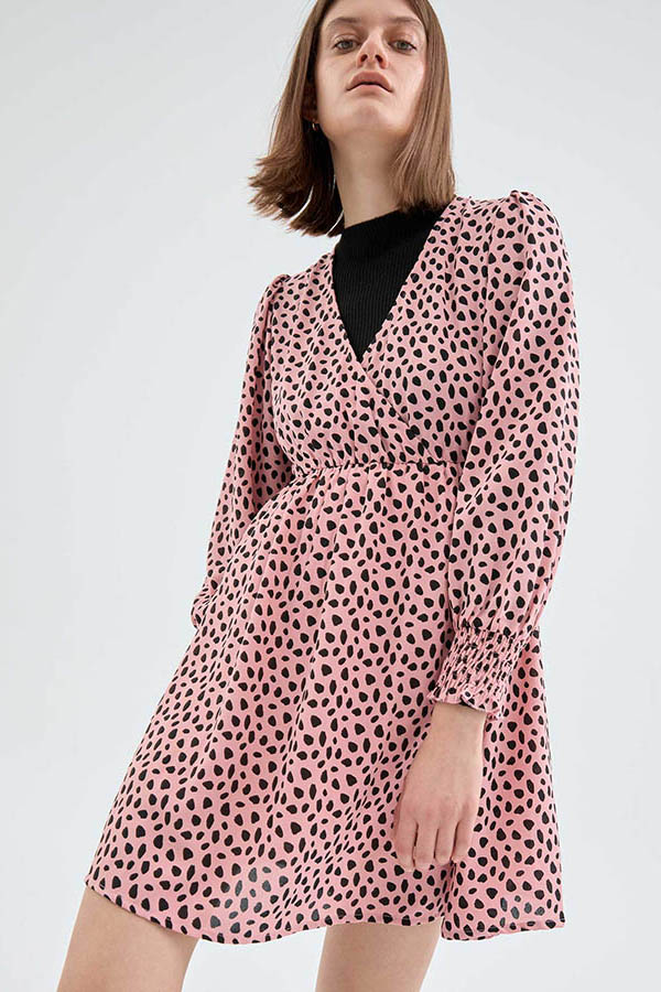 Vestido lunares rosa