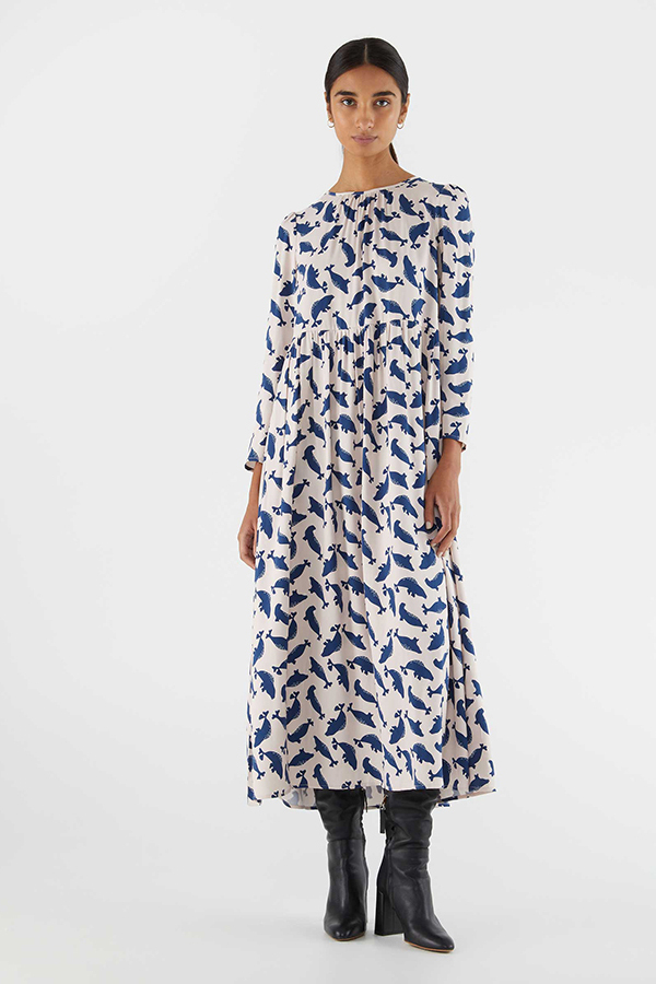 Vestido midi focas