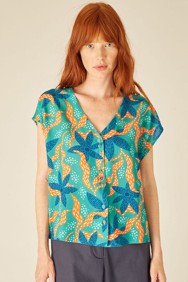 Sea Flowers blouse