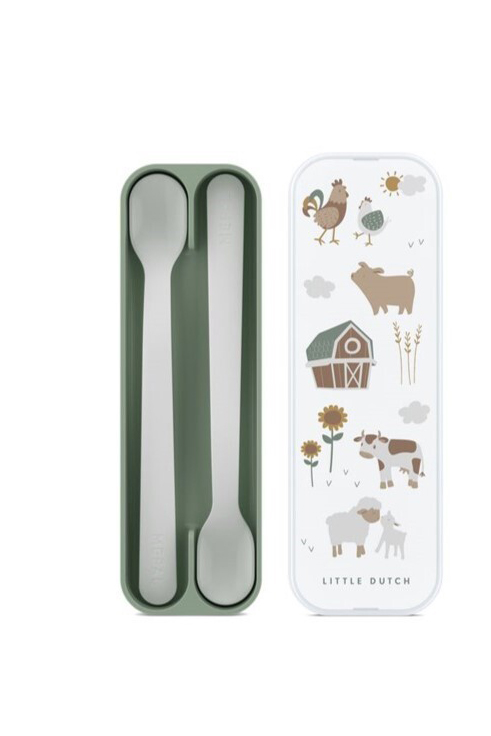 Set cuchara para papilla pequeña granja