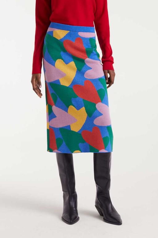 Falda midi punto