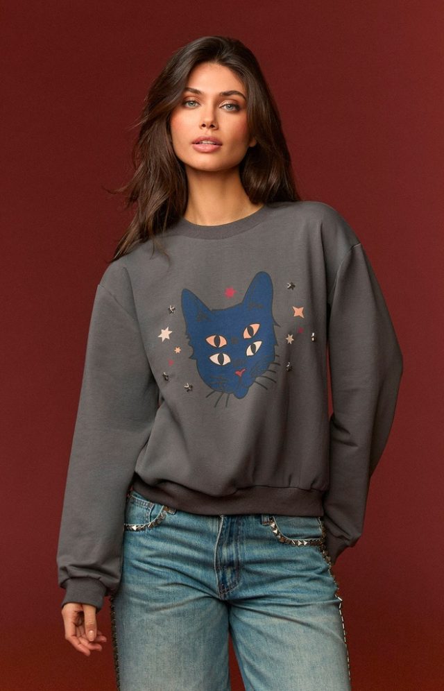 Blue kat Sweatshirt